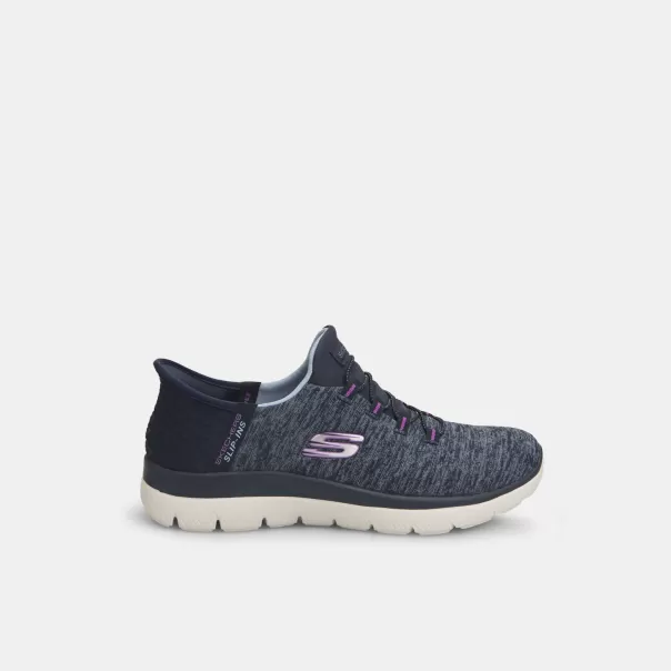 Sneakers Pour Femme Skechers Slip-Ins Summits Femme Chaussures De Sport Bleu Soldes
