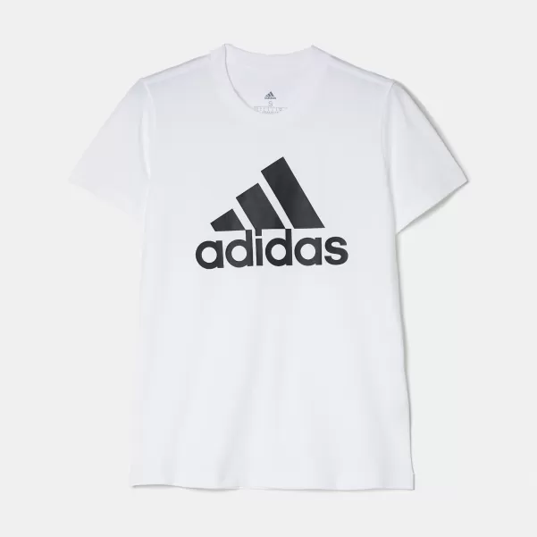 Prix Discount Blanc Femme Sport T-Shirt Pour Homme Adidas Loungewear Essentials Logo