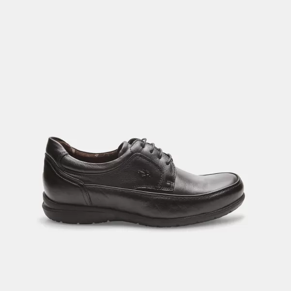 Qualité Noir Chaussures À Lacets Sneakers Pour Homme Fluchos En Cuir Homme