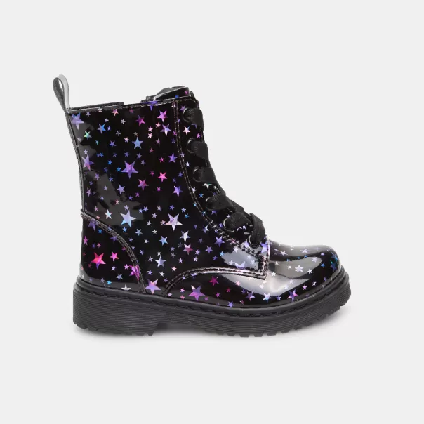 Abordable Boots Pour Fille Vernies Avec Étoiles Noir Bottines Enfants
