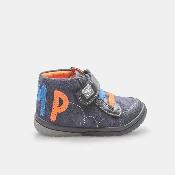 Savoir Enfants Premiers Pas Bleu Sneakers Pour Garçons Premiers Pas Garvalin Avec Velcro